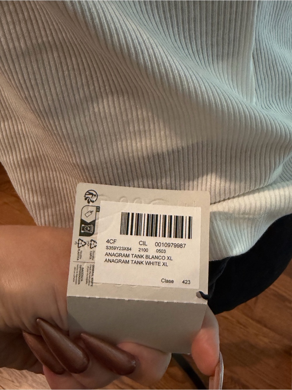 Loewe White Ribbed Logo Tank - Picture 2 of 2